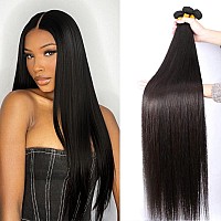 Straight Hair Bundles Human Hair 3 Bundles 16 18 20 Inch Straight Human Hair Bundles 100 Unprocessed Brizilian Virgin Remy Hair