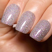 Imtiti Glitter Silver Gel Nail Polish 15Ml Sparkle Silver Color Uvled Soak Off Gel Polish Salon Diy Nail Art Design Manicure G