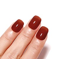 Imtiti Sheer Jam Brown Gel Nail Polish 15Ml Nude Jelly Brown Translucent Color Uvled Soak Off Gel Polish For Diy Nail Art Mani