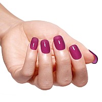 Imtiti Sheer Purple Gel Nail Polish Jelly Purple Translucent Color Uvled Soak Off Gel Polish For Diy Nail Art Manicure And Ped