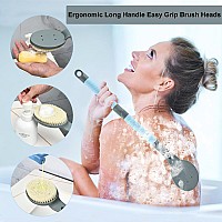 Back Scrubber For Shower 217 Detachable Shower Brushgentle Exfoliating Easy To Clean And Stimulates Blood Circulation For