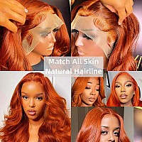 13X6 Ginger Lace Front Wigs Human Hair Orange 13X6 Lace Front Wigs Human Hair Pre Pluckedbody Wave Frontal Wigs Human Hair Hd L