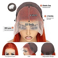 13X6 Ginger Lace Front Wigs Human Hair Orange 13X6 Lace Front Wigs Human Hair Pre Pluckedbody Wave Frontal Wigs Human Hair Hd L