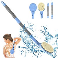 Back Scrubber For Shower217 Detachable Shower Brushgentle Exfoliating Easy To Clean And Stimulates Blood Circulation For