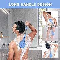 Back Scrubber For Shower217 Detachable Shower Brushgentle Exfoliating Easy To Clean And Stimulates Blood Circulation For