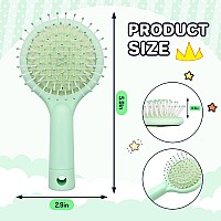 Dinatis Mini Toddler Hair Brush Kids Detangler Brush Glitter Hair Brush Dinosaur Travel Hair Brush Glide Through Tangles Wit