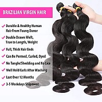 Body Wave Human Hair Bundles With Closure24 26 2822Free Part10A Unprocessed Brazilian Virgin Human Hair 3 Bundles And Closur