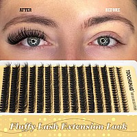 Fluffy 80D Lash Clusters 300Pcs Eyelash Clusters Dd Curl Thick Cluster Eyelash Extensions 1018Mm Diy Wispy Individual Lashes Ex