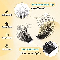 Fluffy 80D Lash Clusters 300Pcs Eyelash Clusters Dd Curl Thick Cluster Eyelash Extensions 1018Mm Diy Wispy Individual Lashes Ex