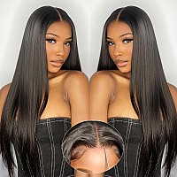 Wear And Go Glueless Wigs Human Hair Pre Plucked Pre Cut 6X4 Straight Lace Front Wigs Human Hair Wigs For Women No Glue Hd Lace