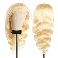 Arietis 24 Inch Body Wave Blonde Hd Transparent Lace Front Wigs Human Hair 180 Density 613 Body Wave 13X5X1 Tpart Lace Front W