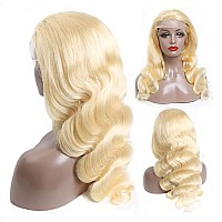 Arietis 24 Inch Body Wave Blonde Hd Transparent Lace Front Wigs Human Hair 180 Density 613 Body Wave 13X5X1 Tpart Lace Front W