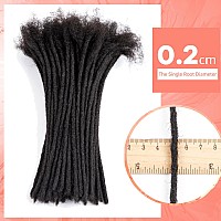 Teresa 6 Inch 02Cm Width Loc Extension Human Hair Natural Black 100 Strands Full Handmade Permanent Locs Extensions Can Be Dye