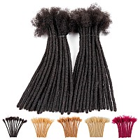 Teresa 8 Inch 06Cm Width Loc Extension Human Hair Natural Black 100 Strands Full Handmade Permanent Locs Extensions Can Be Dye