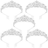 5Pcs Tiara Crowns For Women Princess Crown For Girls Crystal Queen Tiaras For Birthday Christmas Costume Bride Wedding Promsil