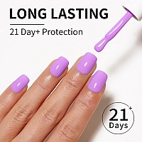 Firedeep 16Ml Bright Purple Gel Nail Polish Pastel Lilac Purple Color Soak Off Uv Led Nail Gel Polish Spring Summer Nail Art Sta