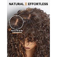 Gorgius Shaggy Haircuts Natural Highlight Curly Wigs With Bangs Crafted With Stylearchive Technology Premium Fiber Remy Huma