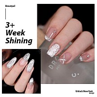 Beautpal Platinum Cat Eye Gel Nail Polish Silver Sparkly Shine Cat Eye Soak Off Uv Led Nail Polish Gel Salon Manicure Nail Art