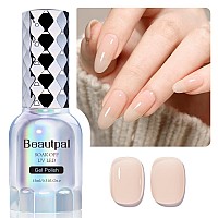 Beautpal Sheer Nude Gel Nail Polish 15Ml Jelly Neutral Translucent Color 022 Uv Light Cure Gel Polish For Nail Art Diy Manicure