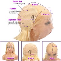 Fayniss 22Inch Blonde Wig Human Hair 13X6 613 Lace Front Wig Human Hair 180 Density Hd Swiss Body Wave Lace Front Glueless Wigs