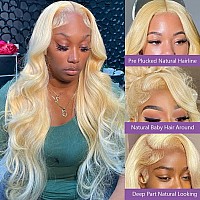 Fayniss 22Inch Blonde Wig Human Hair 13X6 613 Lace Front Wig Human Hair 180 Density Hd Swiss Body Wave Lace Front Glueless Wigs