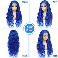 Blue Lace Front Wig Human Hair 13X4 Body Wave Blue Lace Front Wigs Human Hair Colored Hd Lace Front Wigs Human Hair Pre Plucke