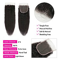 Selina Lace Closure Kinky Straight 4X4 Lace Closure Hd Lace Closure Kinky Straight Human Hair Free Part Lace Closure Hair Natura