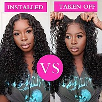 Binrris Wear And Go Glueless Wig Human Hair 13X4 Water Wave Wig Pre Cut Hd Lace 180 Density Lace Front Wig Human Hair Pre Plucke