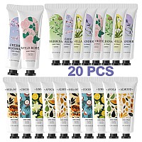 Spa Luxetique 20 Pack Hand Cream Set Scented Hand Lotion For Dry Cracked Travel Size Hand Cream Mini Moisturizing Lotion With Sh