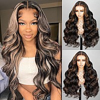 Superlook Wear And Go Glueless Wig Pre Plucked 12A 220 Density Highlight Lace Front Wig Human Hair 6X5 Pre Cut Ombre Lace Front