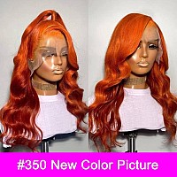 Ginger Orange Wigs Human Hair 180 Density 13X4 Hd Lace Front Wigs For Black Women Human Hair Brazilian Human Hair Wigs For Blac