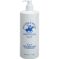 BHPC Blue by Beverly Hills Polo Club, 33.8 oz 3-in-1 Hair & Body Wash & Conditioner for Men