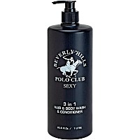 BHPC Sexy by Beverly Hills Polo Club, 33.8 oz 3-in-1 Hair & Body Wash & Conditioner for Men