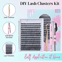 Diy Lash Extension Kit Lash Clusters Kit D Curl 816Mm Mix Waterproof Lash Clusters Kit Individual Lashes With Bond And Seal An