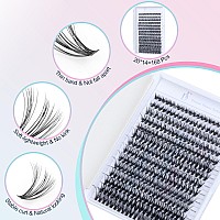 Diy Lash Extension Kit Lash Clusters Kit D Curl 816Mm Mix Waterproof Lash Clusters Kit Individual Lashes With Bond And Seal An