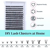 Diy Lash Extension Kit Lash Clusters Kit D Curl 816Mm Mix Waterproof Lash Clusters Kit Individual Lashes With Bond And Seal An