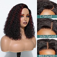 Keepme Wear And Go Glueless Wig Human Hair Pre Plucked 1B99J Highlight Water Wave Bob Wig Human Hair Pre Cut Lace For Beginners