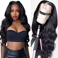 250 Density Body Wave Lace Front Wigs Human Hair Pre Plucked With Baby Hair Glueless Human Hair Wigs For Women 13X4 Hd Transpare