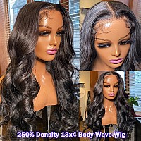 250 Density Body Wave Lace Front Wigs Human Hair Pre Plucked With Baby Hair Glueless Human Hair Wigs For Women 13X4 Hd Transpare