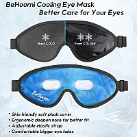 Behoomi Cooling Eye Mask Gel Eye Mask Cold Compress For Eyes Reusable Eye Ice Pack Cool Relaxation Comfort Snug Fit No Free