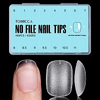 Tomicca Extra Short Oval Nail Tips 360Pcs Oval Soft Gel Nail Tips 15 Sizes Full Cover False Press On Nails Preshaped Double