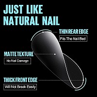 Tomicca Extra Short Square Oval Nail Tips 360Pcs Soft Tips 15 Sizes Doublesided Matte Full Cover Gel False For Extensions And