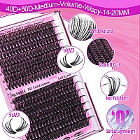 Yawamica Eyelash Clusters 4050D Wispy Lash Clusters 1420Mm Lash Extension D Curl Individual Lashes Cluster Eyelash Extensions