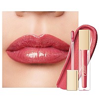 Oulac Red Coral Lip Gloss Highshine Moisturizing Lipgloss Oil Colorful Shade Liquid Lipstick Nonstick Cup Glitter Lipstick Lip