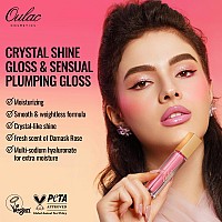 Oulac Red Coral Lip Gloss Highshine Moisturizing Lipgloss Oil Colorful Shade Liquid Lipstick Nonstick Cup Glitter Lipstick Lip