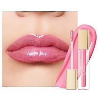 Oulac Pink Lip Gloss Highshine Moisturizing Lip Gloss Oil Colorful Shade Liquid Lipstick Nonsticky Cup Glitter Lipstick Lip Ti