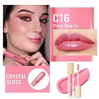 Oulac Pink Lip Gloss Highshine Moisturizing Lip Gloss Oil Colorful Shade Liquid Lipstick Nonsticky Cup Glitter Lipstick Lip Ti