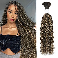 Liqusee Water Wave Curly 427 Human Braiding Hair 100G One Bundlepack Bulk Human Hair For Braiding No Weft Human Hair Braiding