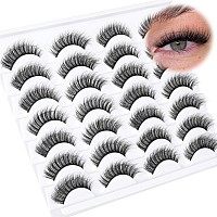 False Eyelashes Wispy Lashes Natural Fake Eyelashes Cat Eye Lashes That Look Like Extensions Fluffy Mink Lashes Pack By Tnfvlone