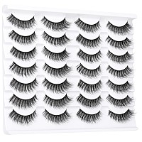 False Eyelashes Wispy Lashes Natural Fake Eyelashes Cat Eye Lashes That Look Like Extensions Fluffy Mink Lashes Pack By Tnfvlone